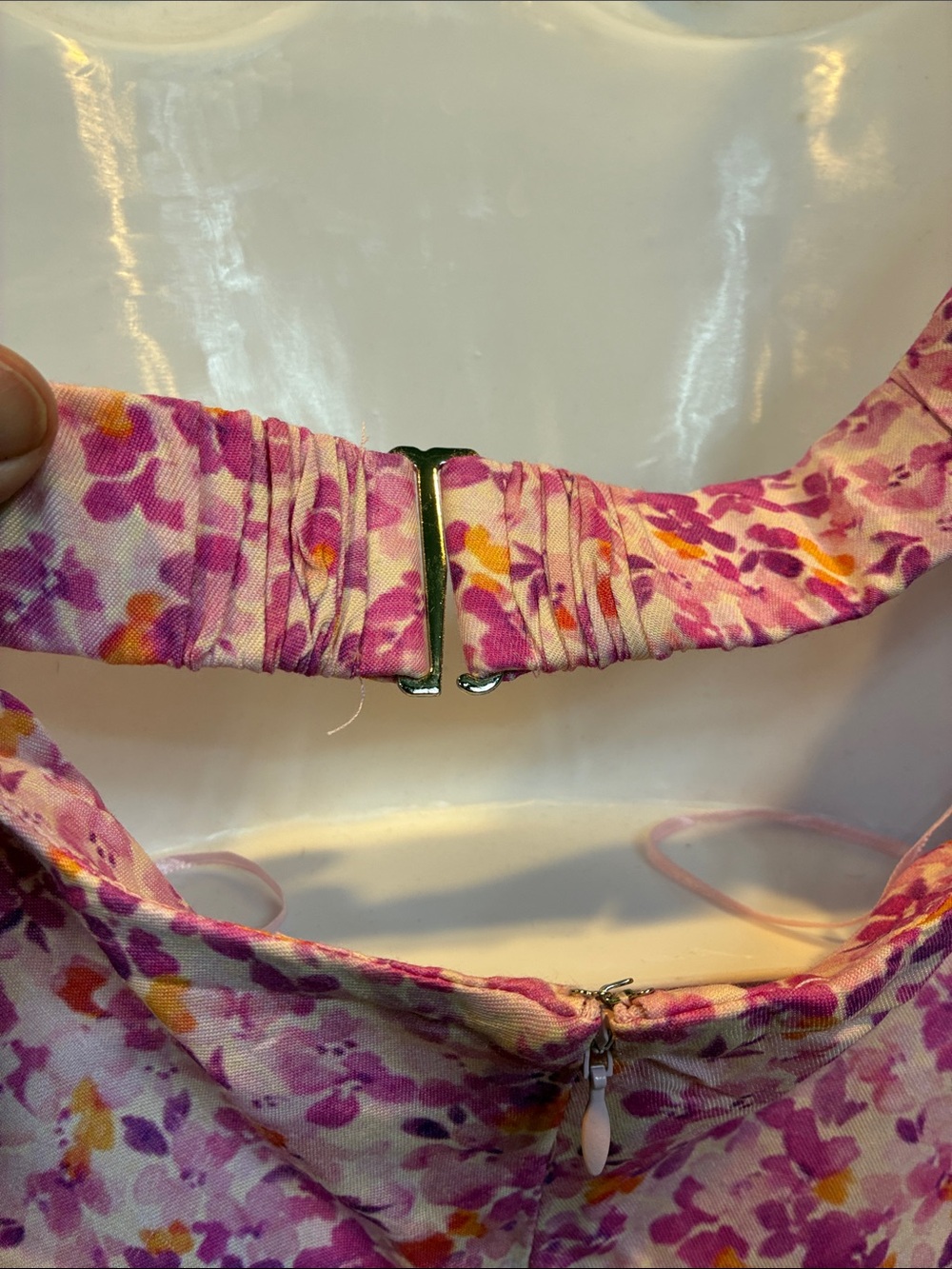 Astr “Ambretta” Pink Purple Floral Halter Midi Dress - Picture 6 of 12